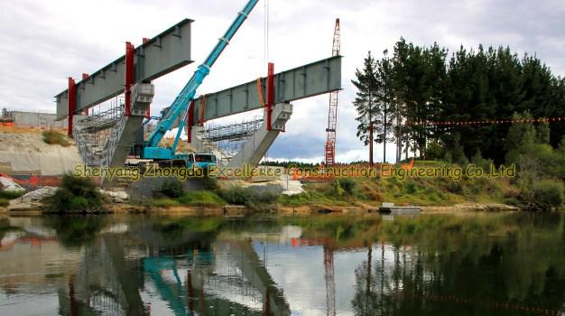 โครงสร้างเหล็กคานผลิต / AWS D1.5 เหล็กโครงสร้างสะพานเชื่อมโครงการ / โครงสร้างเหล็กคานสะพานผลิต